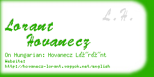 lorant hovanecz business card